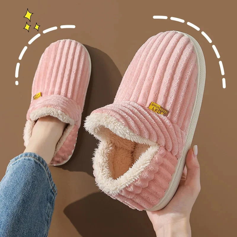 Cosy Thick Plush Home Slippers