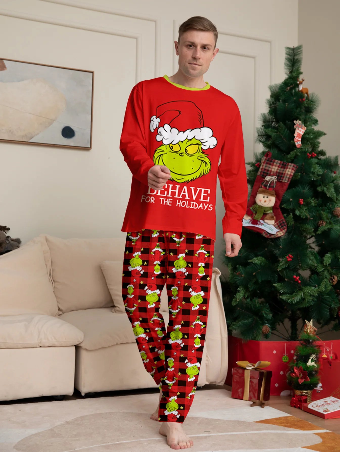 Red Grinch Pyjama Set
