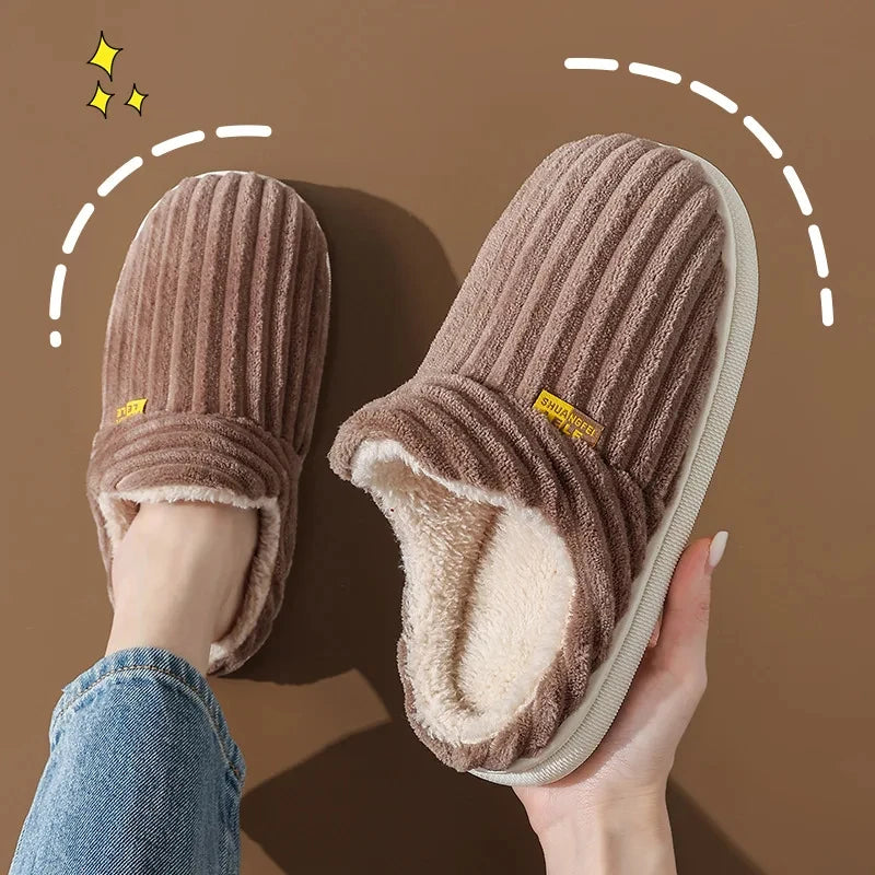 Cosy Thick Plush Home Slippers