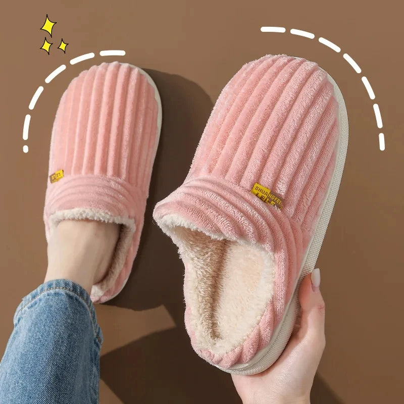 Cosy Thick Plush Home Slippers