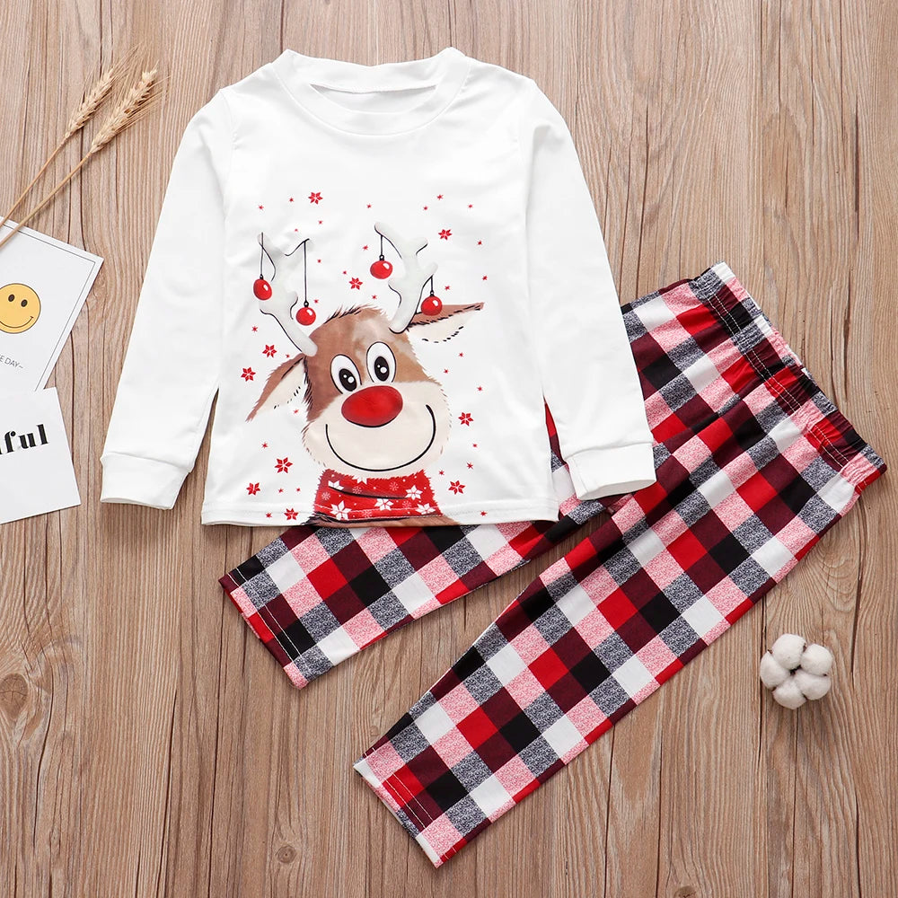 Beige Reindeer Pyjama Set