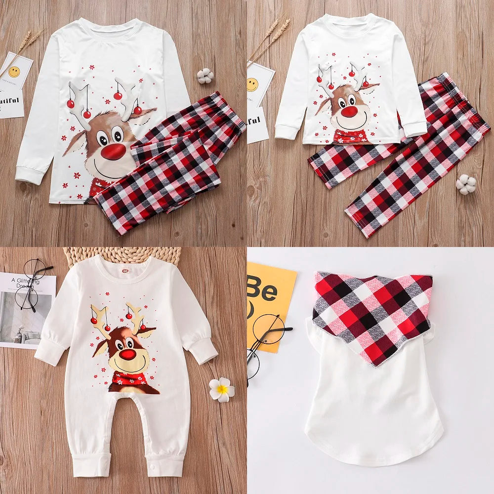 Beige Reindeer Pyjama Set