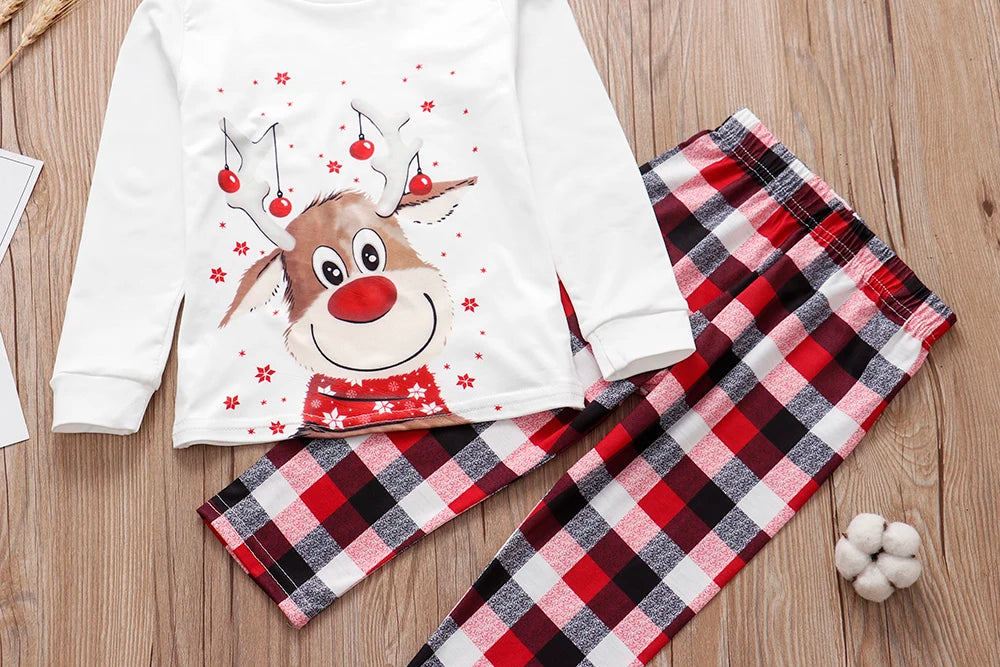 Beige Reindeer Pyjama Set