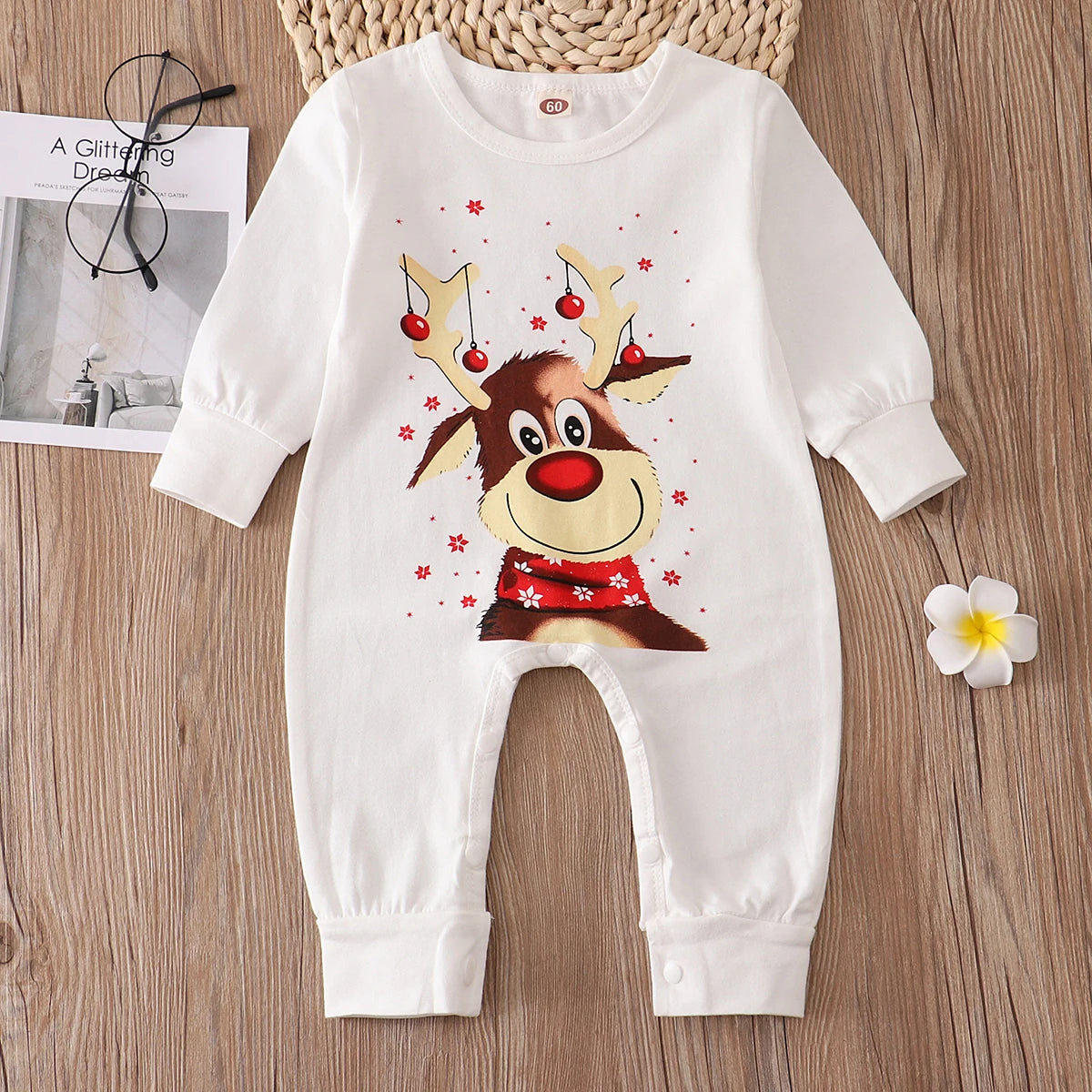 Beige Reindeer Pyjama Set
