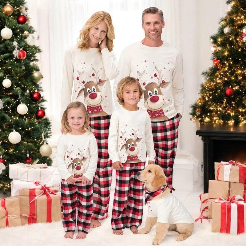 Beige Reindeer Pyjama Set