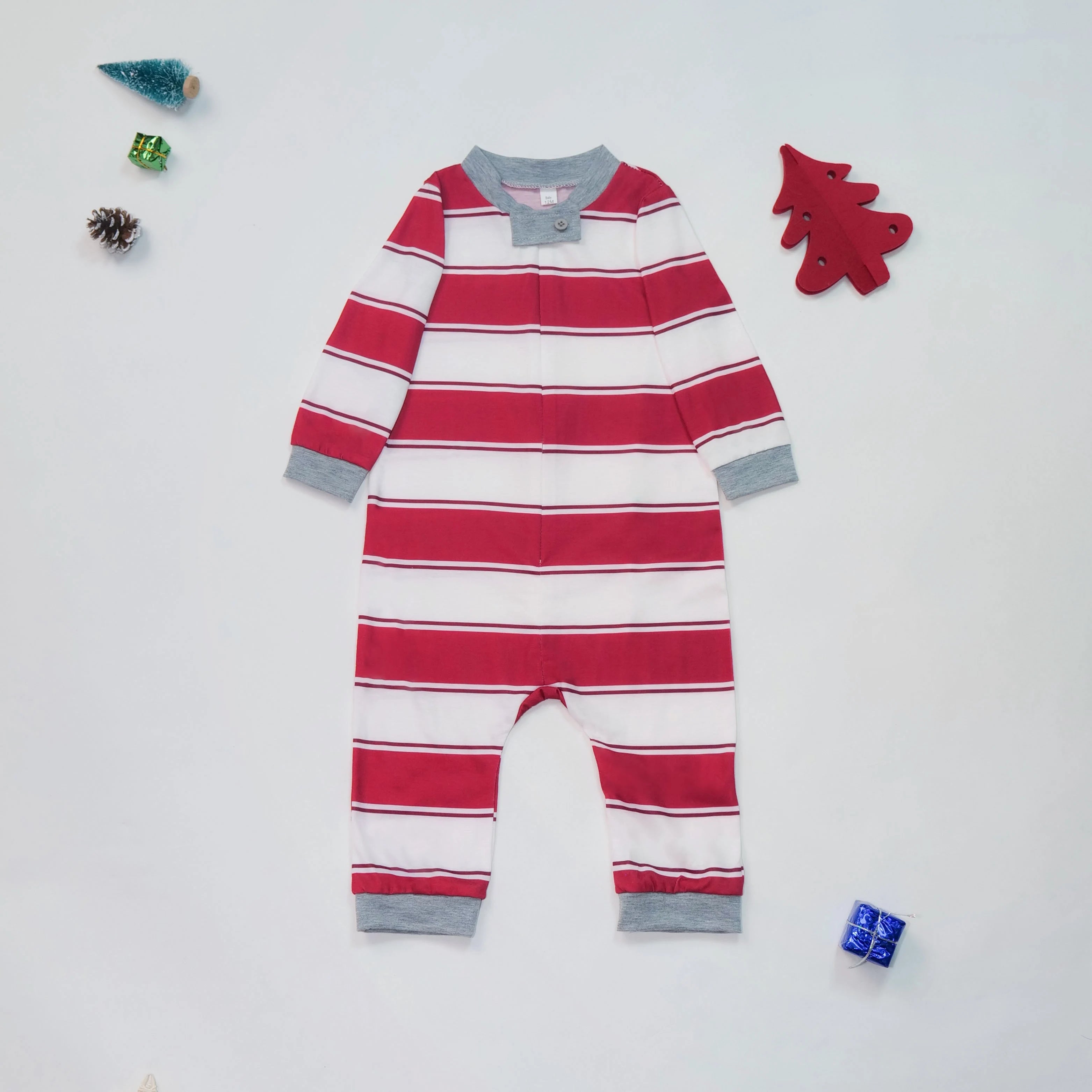 Red and White Retro Stripe Pyjama Set