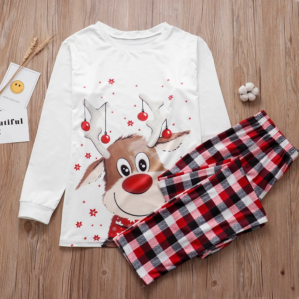 Beige Reindeer Pyjama Set