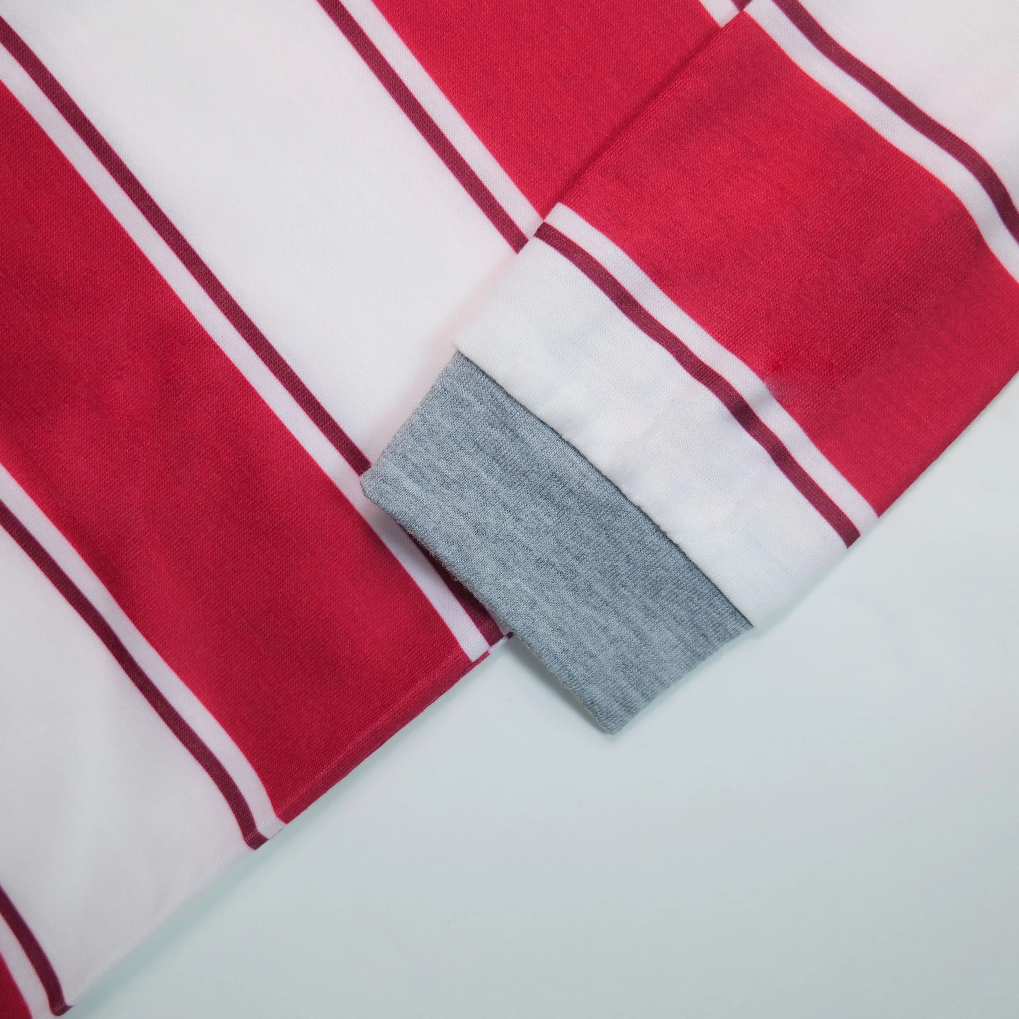 Red and White Retro Stripe Pyjama Set