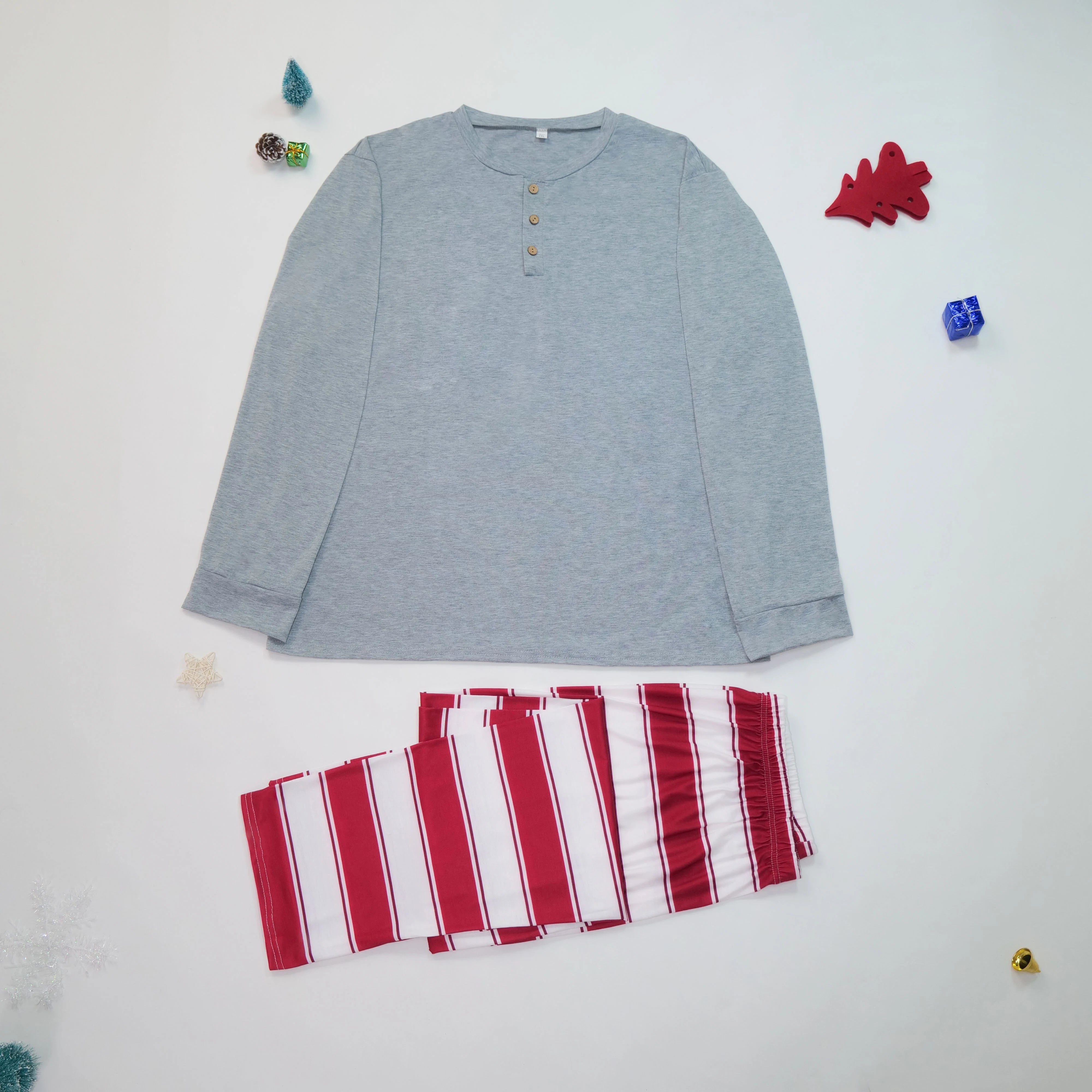 Red and White Retro Stripe Pyjama Set