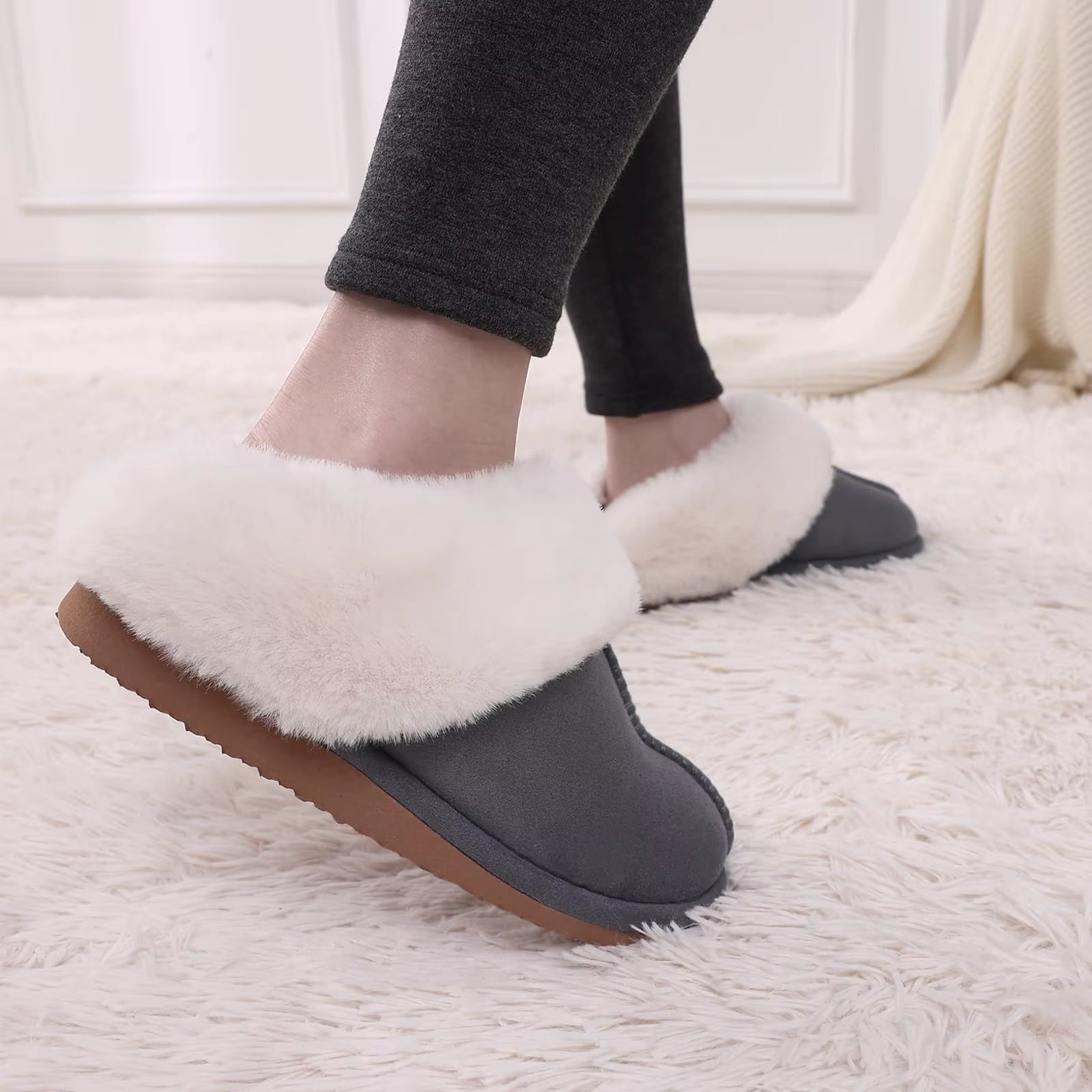 Fluffy Mule Slippers
